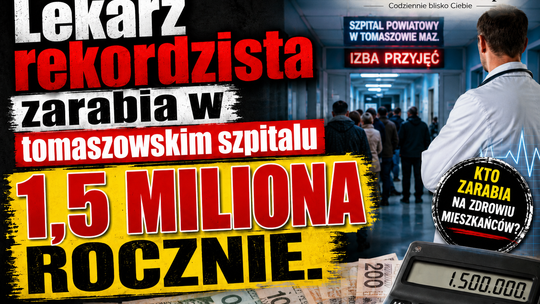 Lekarz rekordzista zarabia w tomaszowskim  szpitalu 1,5 miliona rocznie.