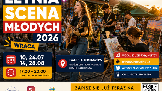 Letnia Scena Młodych wraca do Galerii Tomaszów. Ruszyły zapisy do trzeciej edycji Letnia Scena Młodych wraca do Galerii Tomaszów. Ruszyły zapisy do trzeciej edycji