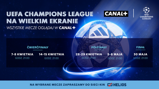 Liga Mistrzów UEFA na żywo w kinach Helios. Faza pucharowa na wielkim ekranie