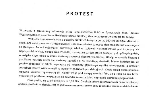 List otwarty rodzica ucznia II Liceum Ogólnokształcącego w Tomaszowie Mazowieckim