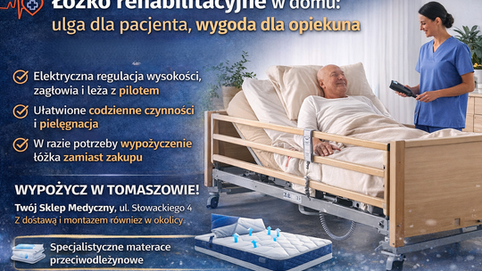 Łóżko rehabilitacyjne w domu: wygoda pacjenta i realna ulga dla opiekunów