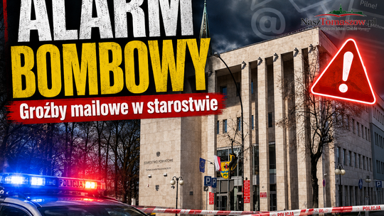 „Macie 2 godziny na ewakuację. Później nastąpi eksplozja”. Alarm bombowy w Starostwie Powiatowym w Tomaszowie Mazowieckim