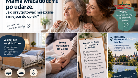 Mama wraca do domu po udarze. Jak przygotować mieszkanie i miejsce do opieki?