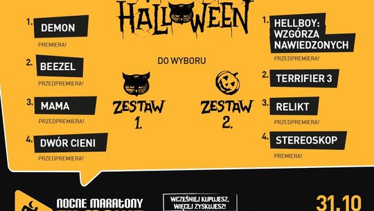 Maraton Halloween  w kinach Helios!