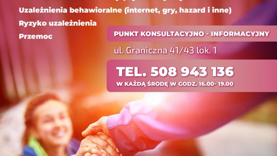 Masz problem z uzależnieniem lub doświadczasz przemocy? Skorzystaj z bezpłatnej pomocy