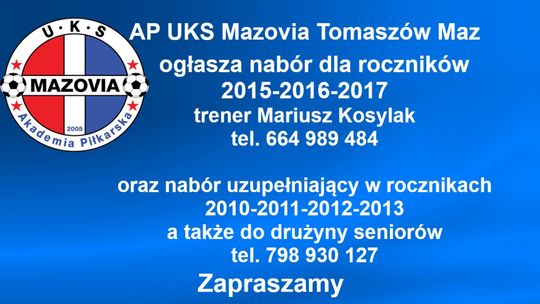 Mazovia zaprasza najmłodszych i do drużyny seniorów
