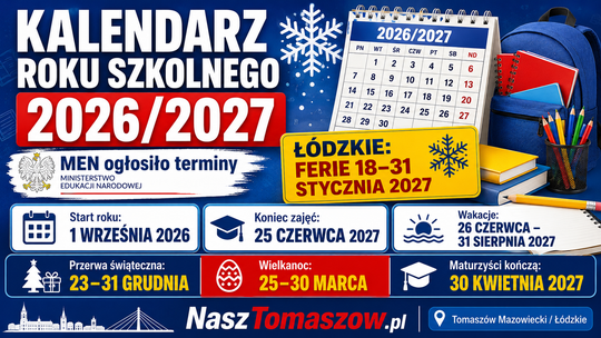 MEN ogłosiło kalendarz roku szkolnego. Uczniowie z Łódzkiego ferie rozpoczną już 18 stycznia