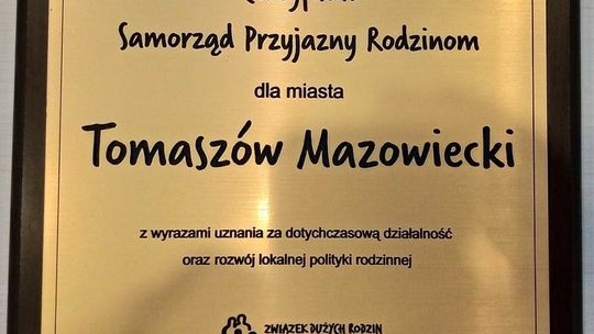 Miasto z Certyfikatem Samorządu Przyjaznego Rodzinom