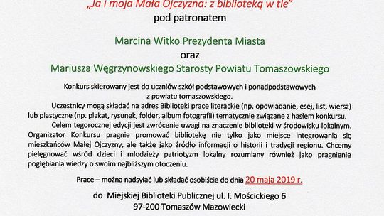 Miejska Biblioteka Publiczna zaprasza do udziału w konkursie
