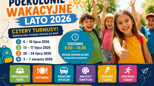 Miejskie Centrum Kultury podało terminy półkolonii wakacyjnych na 2026 rok