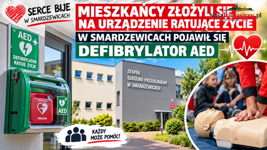 Mieszkańcy złożyli się na urządzenie ratujące życie. W Smardzewicach pojawił się defibrylator AED
