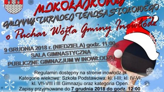 Mikołajkowy Gminny Turniej Tenisa Stołowego