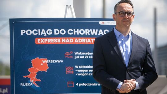 Minister infrastruktury Dariusz Klimczak: pierwszy pociąg z Warszawy do Chorwacji dotarł do Rijeki