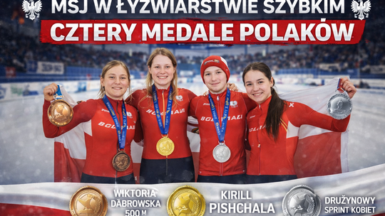 MŚJ w łyżwiarstwie szybkim - cztery medale Polaków