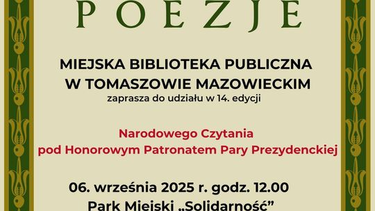 Narodowe Czytanie w Tomaszowie – wspólne odkrywanie Jana Kochanowskiego