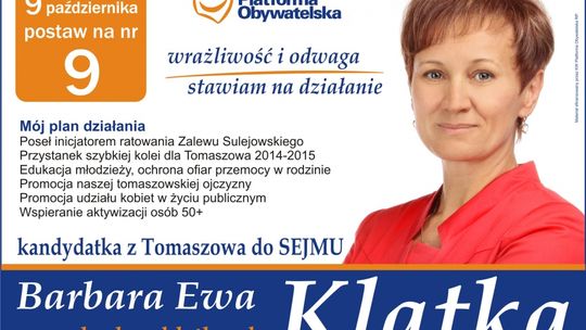 Nasi kandydaci do Sejmu RP - Barbara Klatka