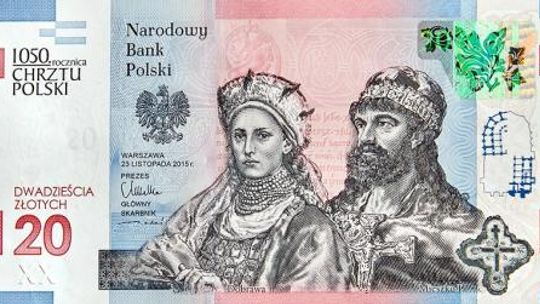 NBP wyemituje banknot na 1050. rocznicę Chrztu Polski. Będą na nim Mieszko z Dobrawą