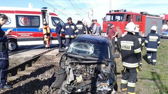 Nie zauważył opuszczonego szlabanu
