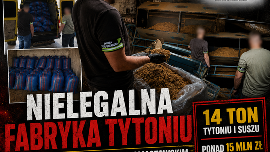 Nielegalna fabryka tytoniu w powiecie tomaszowskim /zdjecia i film/