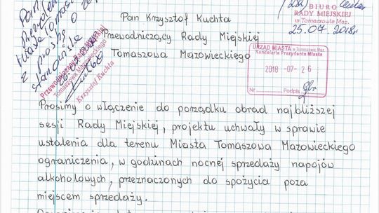 Nocna prohibicja w Tomaszowie. Nowy pomysł miejskich radnych