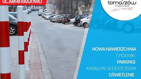 Nowa nawierzchnia, parkingi i oświetlenie na Armii Krajowej