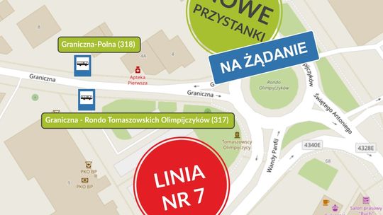 Nowe przystanki MZK na ulicy Granicznej