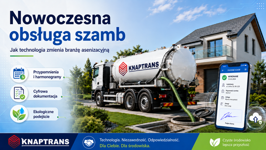 Nowoczesna obsługa szamb – jak technologia zmienia branżę asenizacyjną