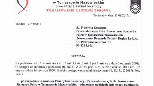 Nowocześni przepraszają prezesa Krzysztofa Zarychtę i zapowiadają odwołanie się od decyzji wydanej przez TCZ