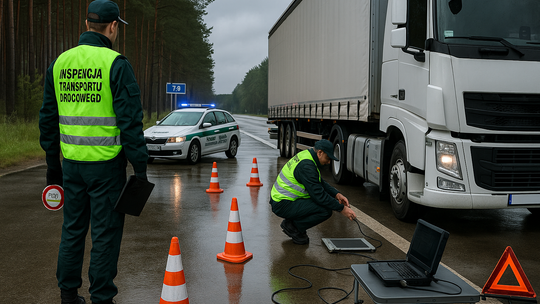 Nowy punkt kontroli ciężarówek w Bronisławowie: krok w stronę większego bezpieczeństwa na drodze wojewódzkiej 713!