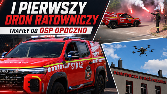 Nowy wóz i pierwszy dron ratowniczy trafiły do OSP Opoczno