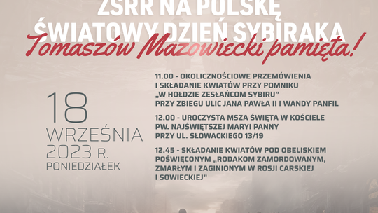Obchody 84. rocznicy agresji ZSRR na Polskę oraz Światowego Dnia Sybiraka