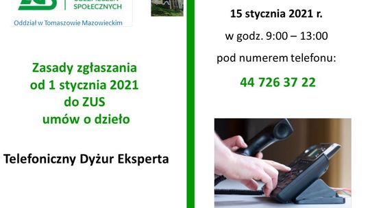 Obowiązek rejestracji umów o dzieło – telefoniczny dyżur eksperta