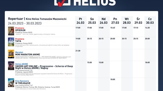 Od piątku w Heliosie