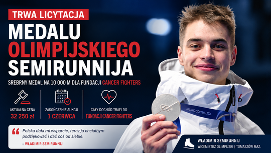 Olimpijski medal z Tomaszowa pomaga chorym dzieciom. Trwa wyjątkowa licytacja Władimira Semirunnija