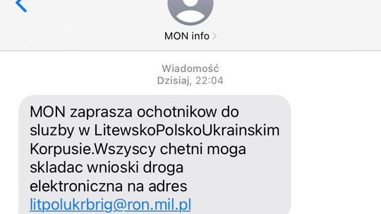 Oszuści wysyłają SMS-y zachęcając do wstąpienia do armii