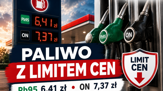 Paliwo z cenowym sufitem. We wtorek Pb95 maksymalnie po 6,41 zł, diesel po 7,37 zł