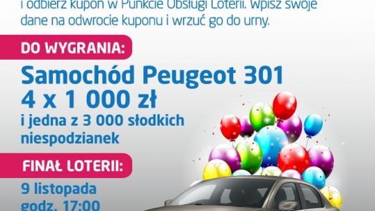 Peugeot 301 główną nagrodą Loterii Urodzinowej Focus Mall Piotrków Trybunalski