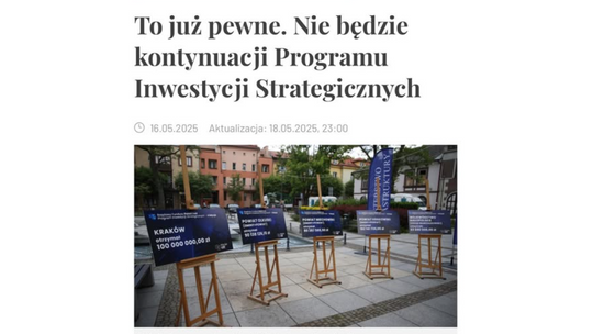 Pieniądze tylko dla dużych miast?