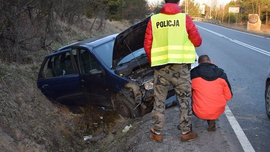 Pijacki rajd zakończony w rowie
