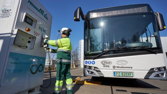 Pilotażowy projekt PKM Jaworzno autobusu zasilanego wodorem Air Products