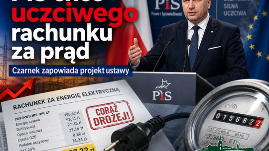 PiS chce „uczciwego rachunku za prąd”. Czarnek zapowiada ustawę i uderza w unijną politykę klimatyczną