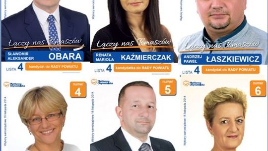 Platforma Obywatelska rekomenduje - okręg numer 2 do Rady Powiatu Tomaszowskiego