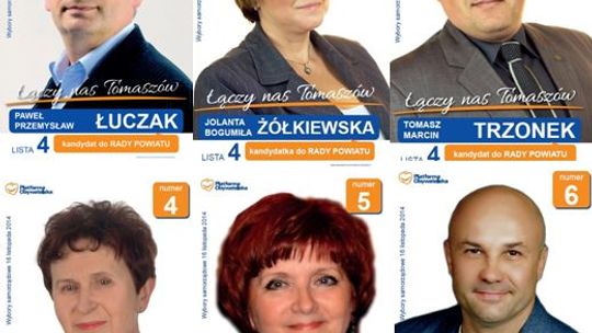 Platforma Obywatelska rekomenduje - okręg numer 3 do Rady Powiatu Tomaszowskiego