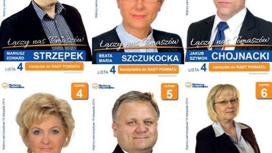 Platforma Obywatelska rekomenduje - okręg numer 4 do Rady Powiatu Tomaszowskiego