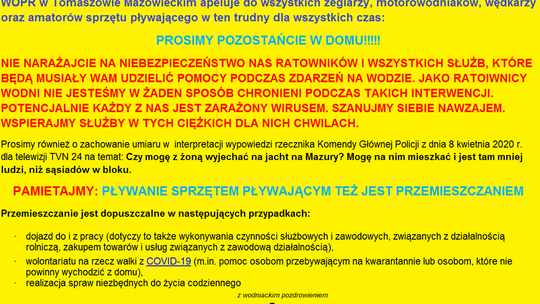 Pływanie objęte zakazem