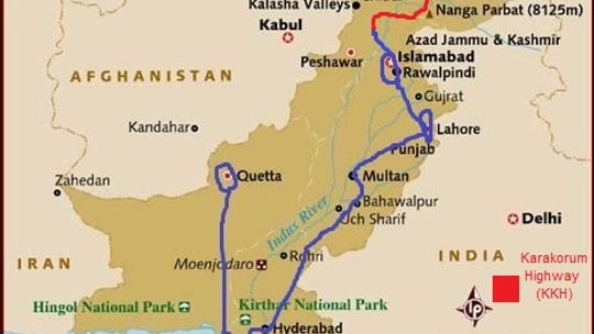 Początek górskiego szlaku czyli wjazd na Karakorum Highway