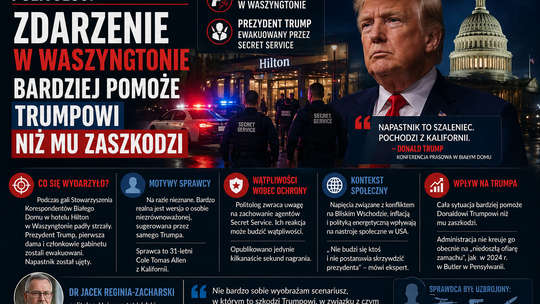Politolog: zdarzenie w Waszyngtonie bardziej pomoże Trumpowi niż mu zaszkodzi