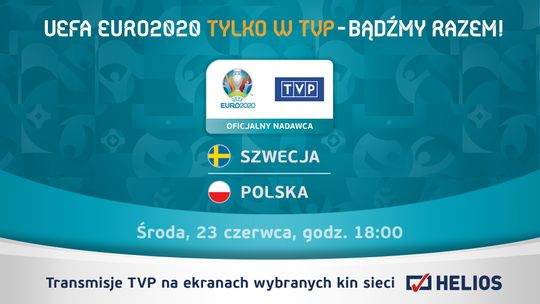 Polska - Szwecja na ekranie kina Helios w Tomaszowie Maz.