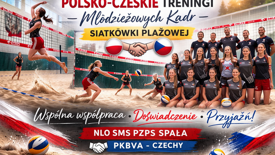 Polsko-czeskie treningi młodzieży w Spale. Siatkówka plażowa łączy młode talenty