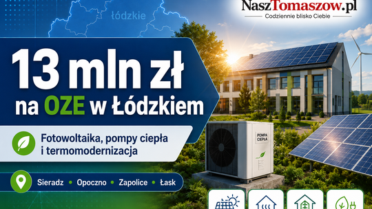 Ponad 13 mln zł na zieloną energię w Łódzkiem. Pieniądze trafią m.in. na fotowoltaikę, pompy ciepła i termomodernizację
